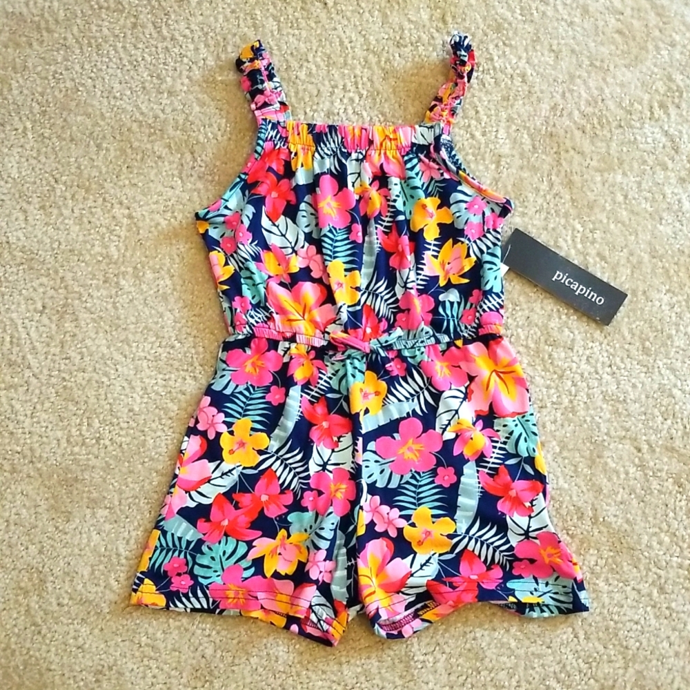Girls size 8 colorful shorts Romper